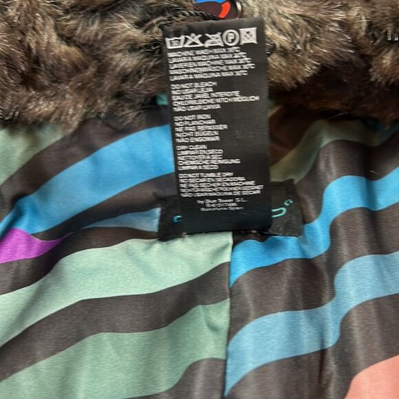 Y2k Custo Barcelona cold highway silky cropped novelty print coat, 42 or 8 - Picture 9 of 12